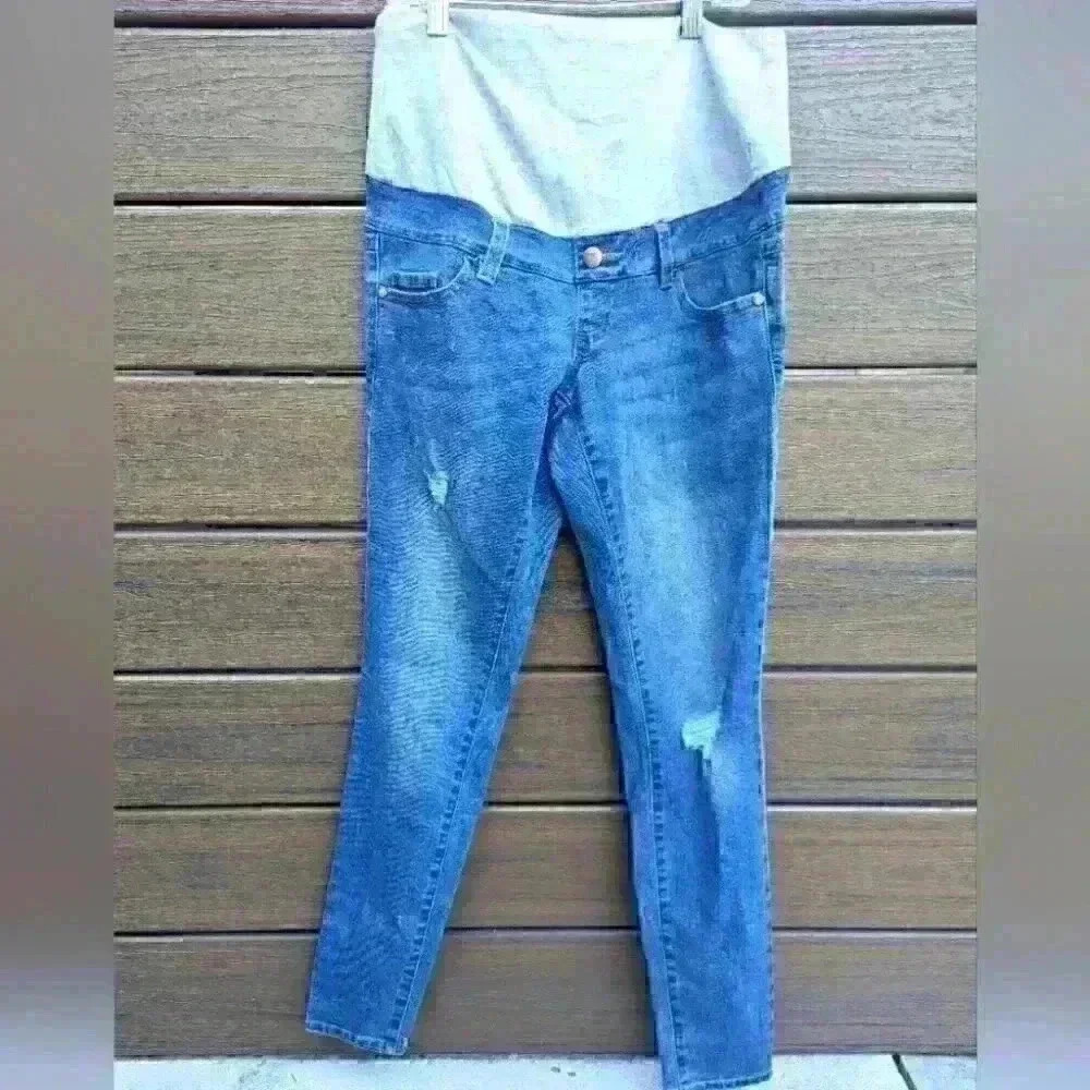 Paisley Sky Skinny Maternity Jeans -  size Small